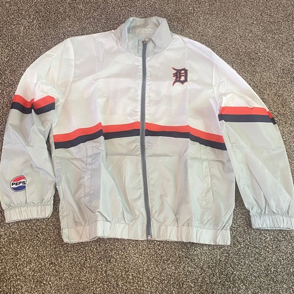 Pepsi Other - Detroit Tigers Pepsi Windbreaker Jacket Gray Full Zip MLB Baseball Mens NWOT